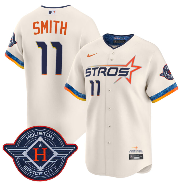 Men Houston Astros #11 Smith cream 2025 City Connect Vapor Premier Limited Jersey->houston astros->MLB Jersey